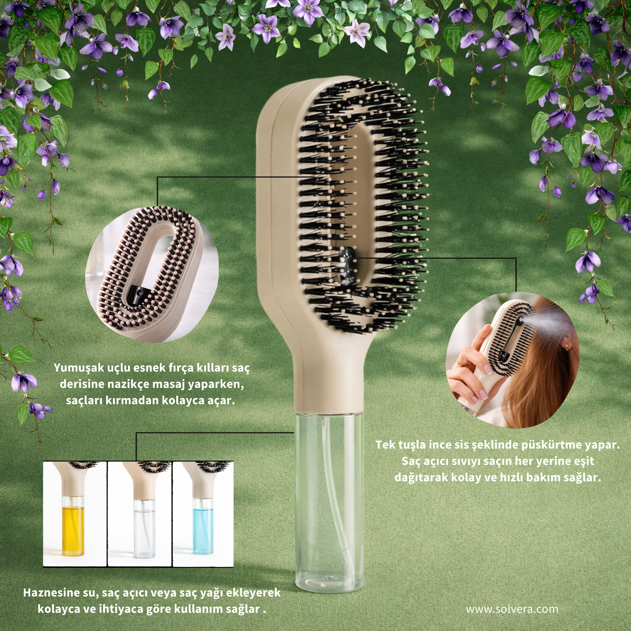 Yeni Nesil Spreyli Saç Tarağı